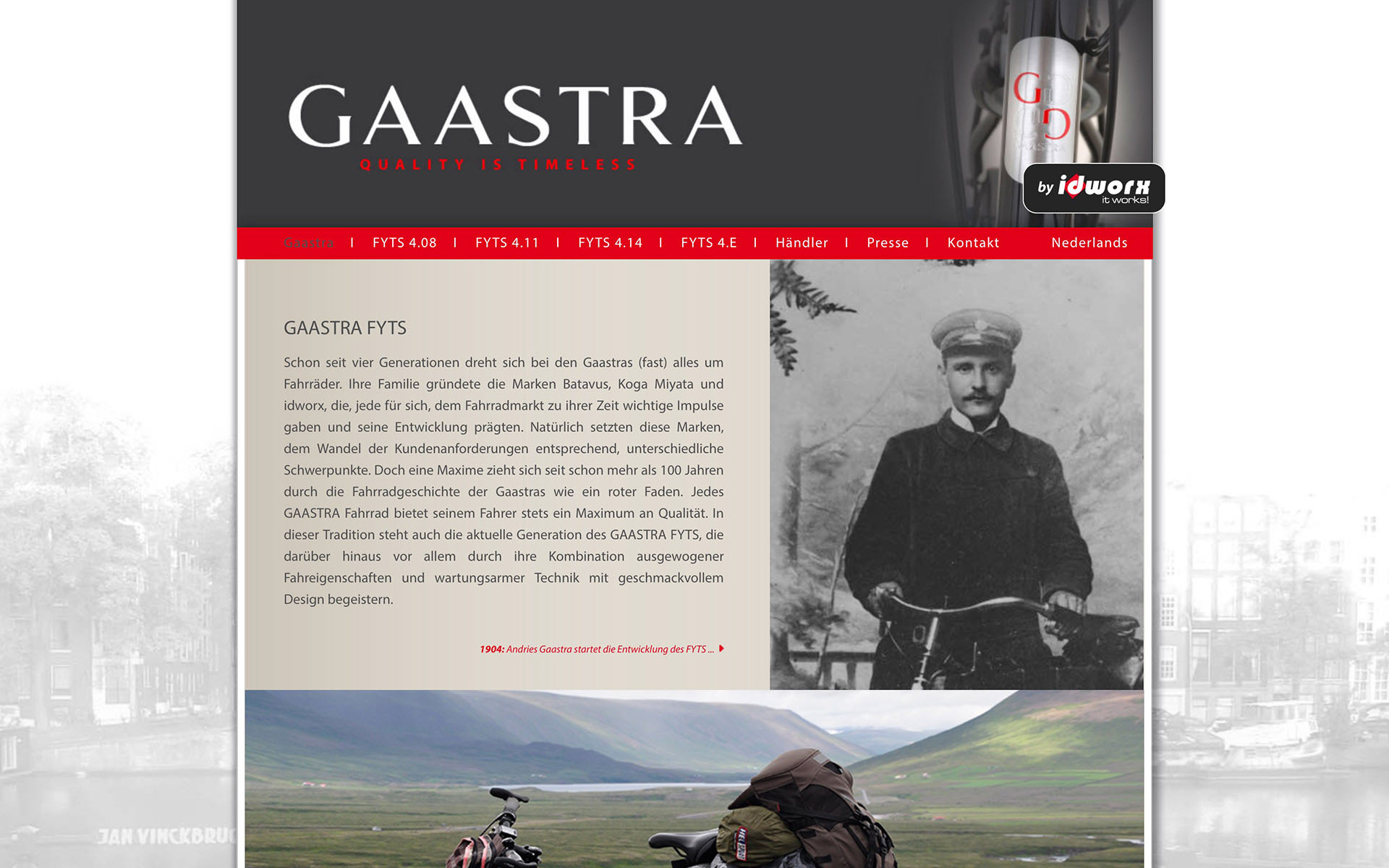 gaastra fietsen website ontwerp development