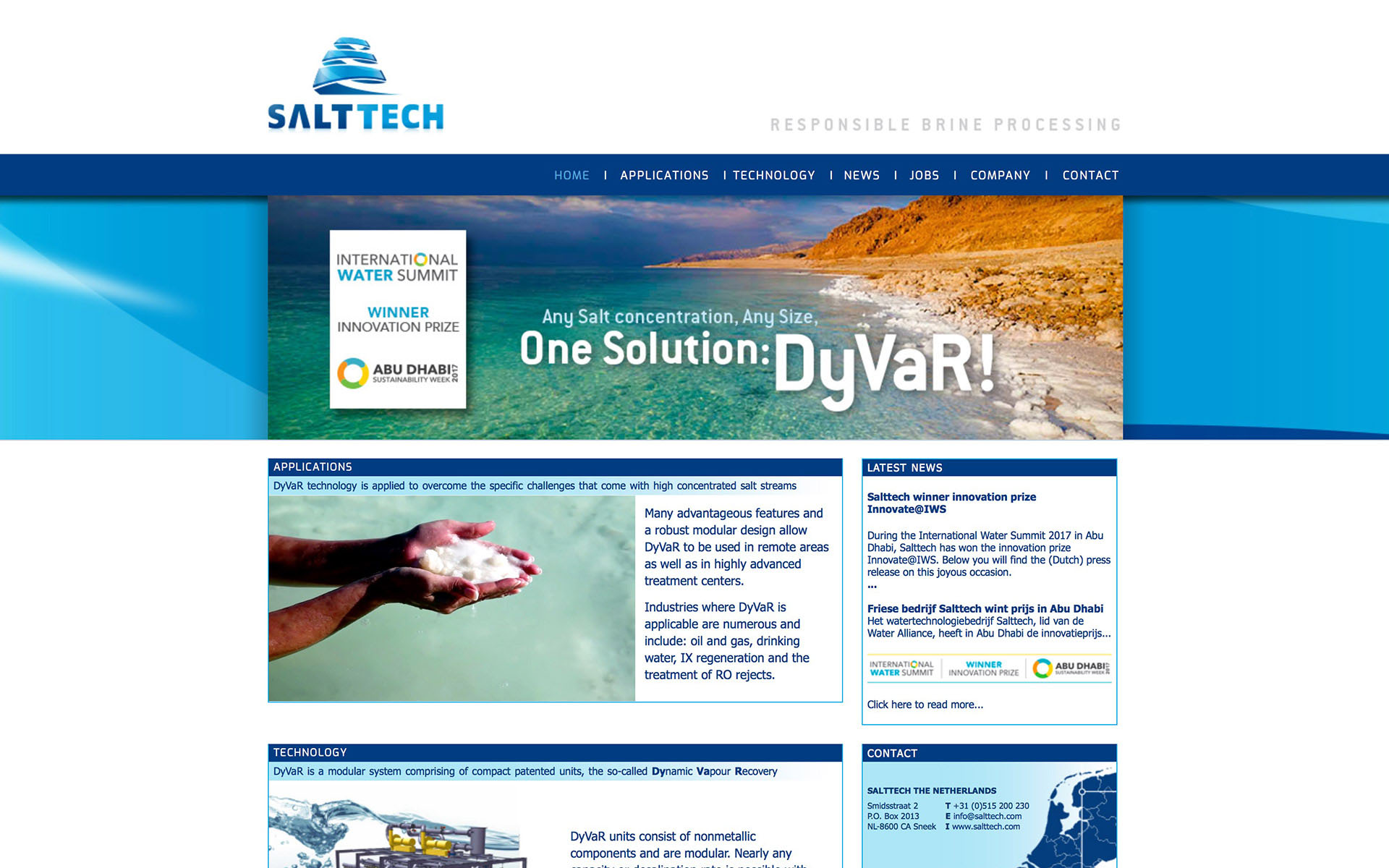 salttech website webdesign development
